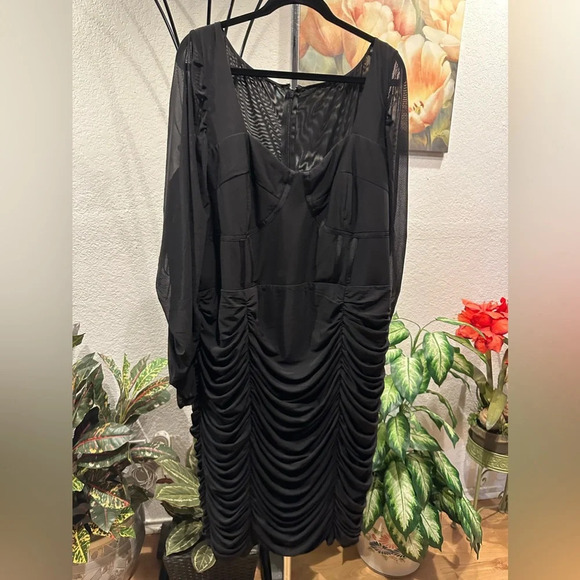 City Chic Sexy Bustier Black dress size XL/22 - Picture 2 of 16